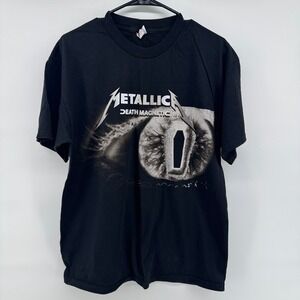 Metallica Death Magnetic Band Graphic T-Shirt Mens Large Black Alstyle Cotton